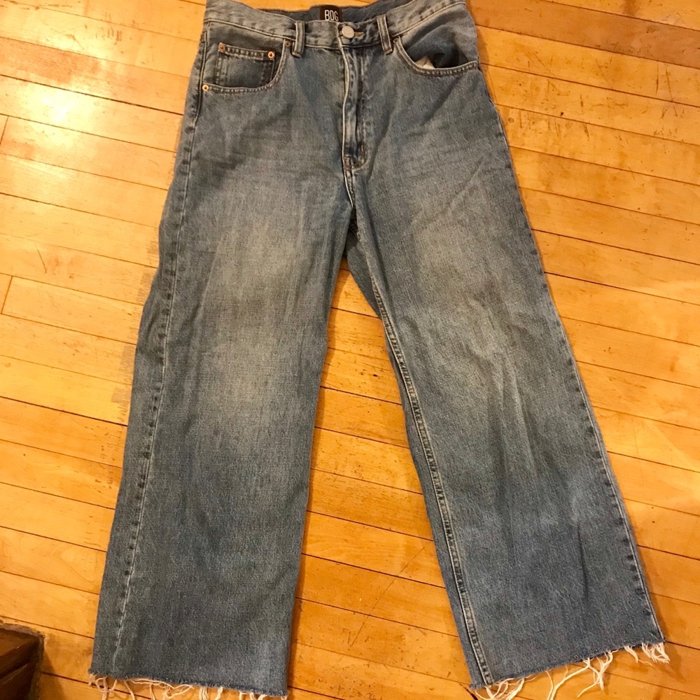 Wide leg cropped BDG jeans (worn once)